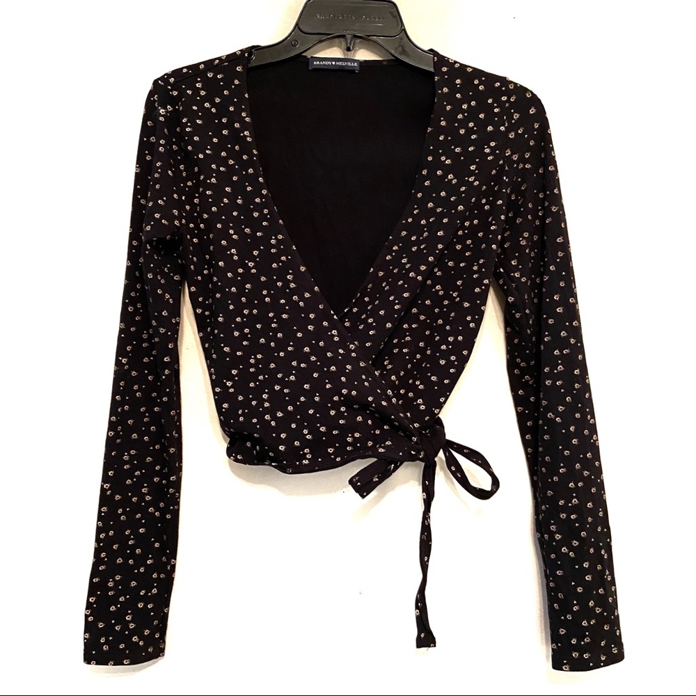 Brandy Melville Floral Wrap Top